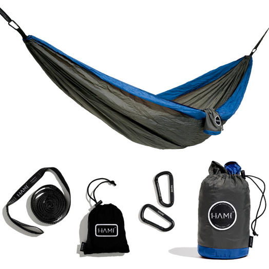 HAMI Dark Sea - Recycled Hammock with straps