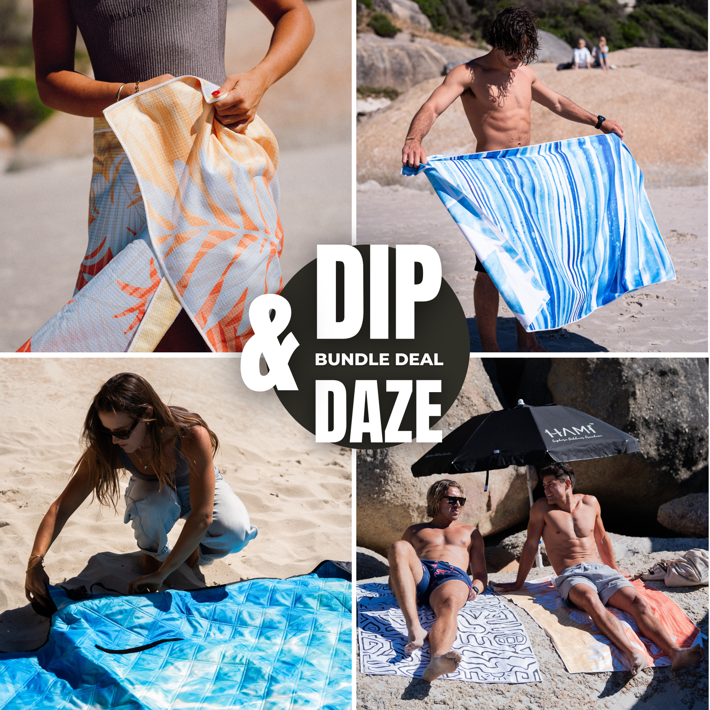 Dip & Daze Bundle (Buy 2 Towels + Get 50% OFF a Picnic Blanket )