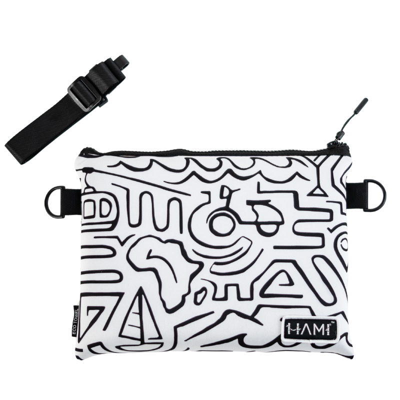 HAMI Urban Doodle Eco Sand Free Towel & Bag